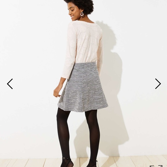*NWT* LOFT Petite Textured Knit Flippy Skirt - Picture 3 of 6